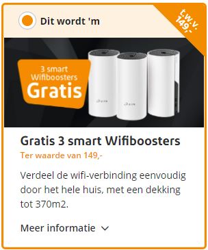 Fitness Nylon ik klaag 3 Smart Wifiboosters t.w.v €149,- bij Ziggo -